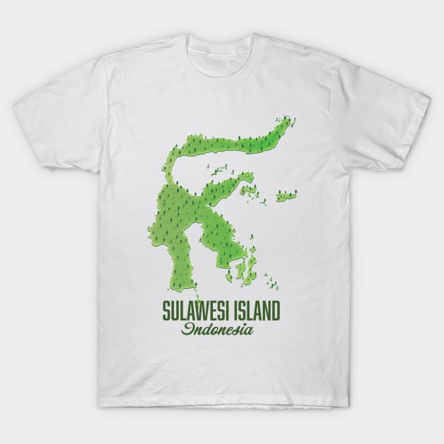 Sulawesi island Indonesia T-Shirt by nickemporium1